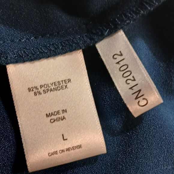 New York & Company Womens Teal Sleeveless Wide-Leg Jumpsuit w/Pockets Size Large - Picture 7 of 8